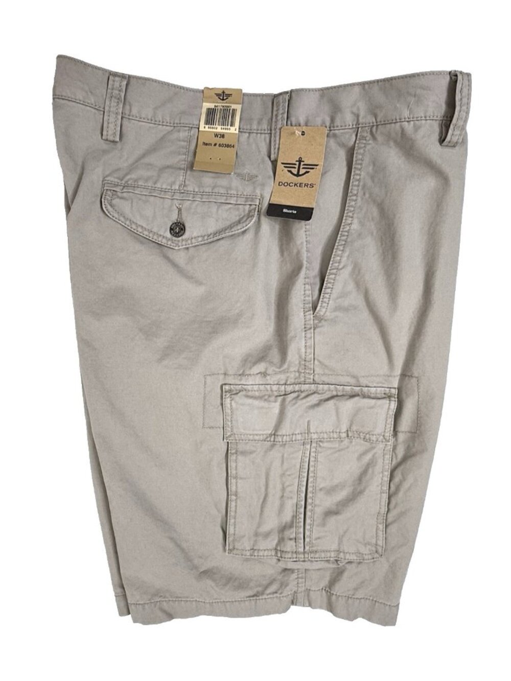 Dockers Cargo Bermuda Shorts Pockets 100% Cotton Mens size 38 Khaki Beige
